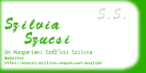 szilvia szucsi business card